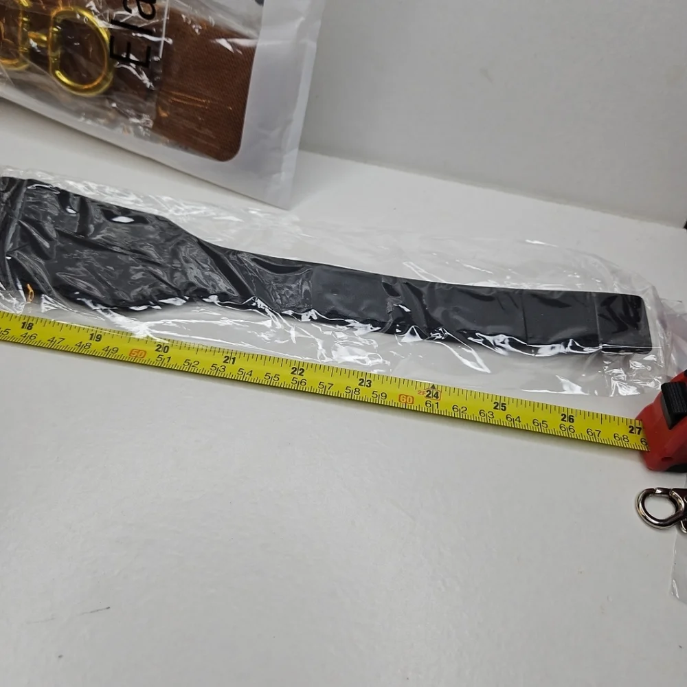Set Of 2 Black And Brown Belt with Gold Buckle